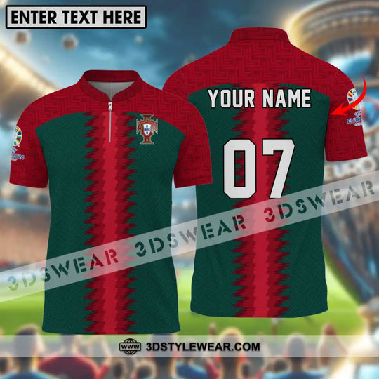 Unisex Shirt - Custom Name And Number Portugal Team Shirt style option 1