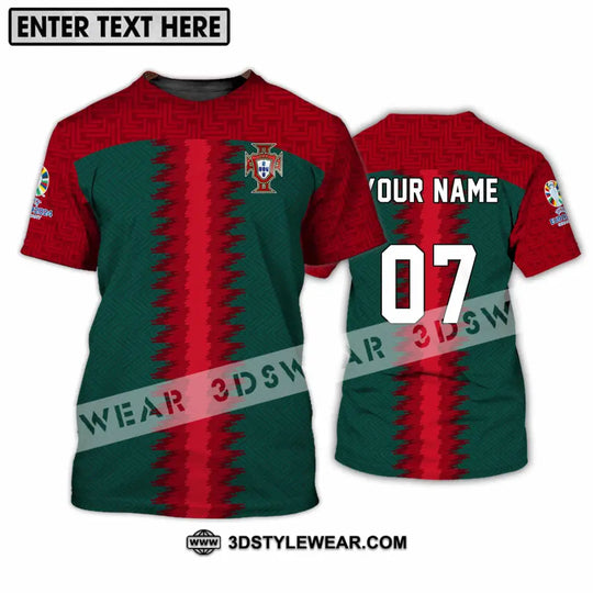 Unisex Shirt - Custom Name And Number Portugal Team Shirt style option 4