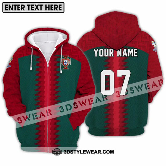 Unisex Shirt - Custom Name And Number Portugal Team Shirt style option 2