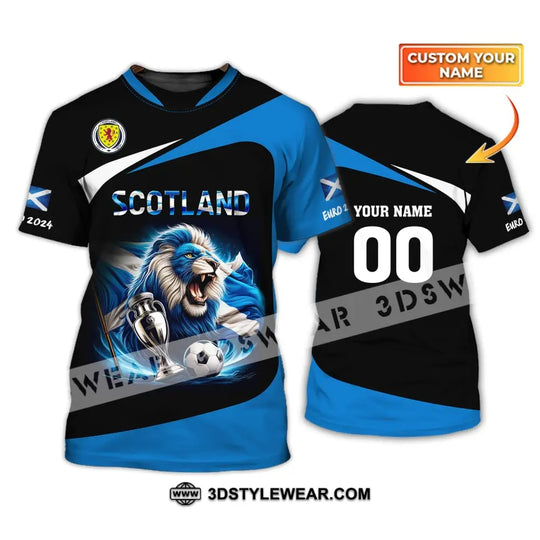 Unisex Shirt, Custom Name and Number Scotland Football Euro 2024 Shirt, Scotland Football Polo Long Sleeve style option 1