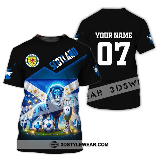 Unisex Shirt, Custom Name and Number Scotland Football Shirt, Euro 2024 Shirt, Scotland Football Polo Long Sleeve Shirt style option 2