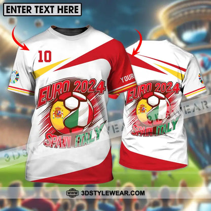 Unisex Shirt - Custom Name And Number Spain Italy Euro 2024 T-Shirt