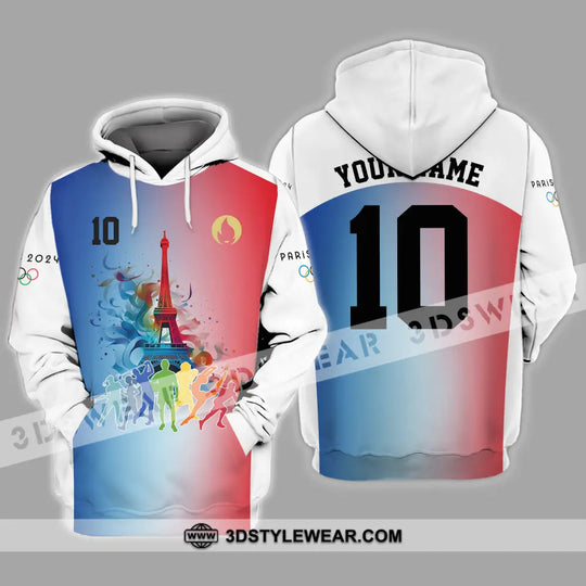 Unisex Shirt - Custom Name And Number Shirt, Sports Olympic 2024 In Paris style option 4