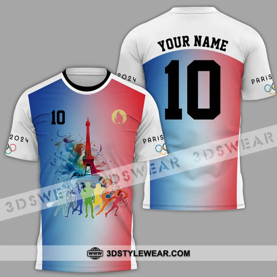 Unisex Shirt - Custom Name And Number Shirt, Sports Olympic 2024 In Paris style option 2