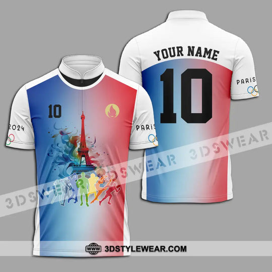 Unisex Shirt - Custom Name And Number Shirt, Sports Olympic 2024 In Paris style option 3