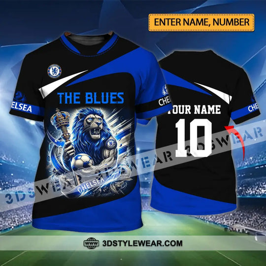 Unisex Shirt - Custom Name And Number Shirt, The Blues FC style option 1