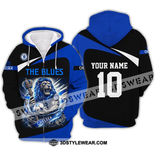 Unisex Shirt - Custom Name And Number Shirt, The Blues FC style option 3