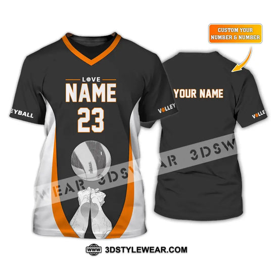 Unisex Shirt, Custom Name and Number Volleyball Shirt, Volleyball Hoodie, Volleyball Team T-Shirt, Gift for Volleyball Players style option 2