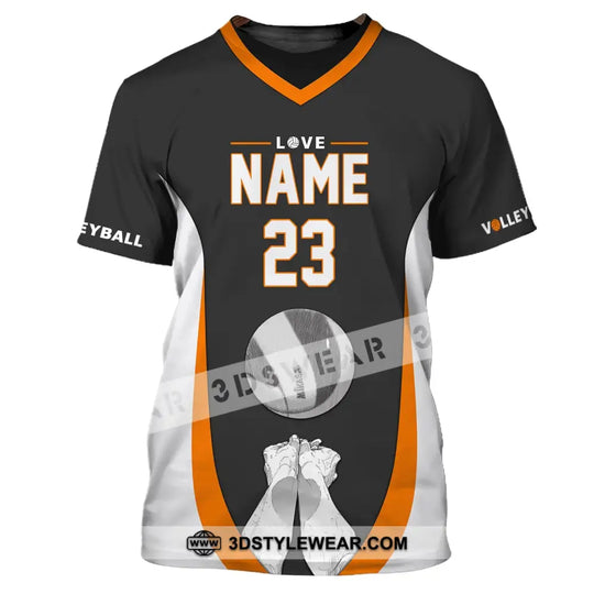 Unisex Shirt, Custom Name and Number Volleyball Shirt, Volleyball Hoodie, Volleyball Team T-Shirt, Gift for Volleyball Players style option 1