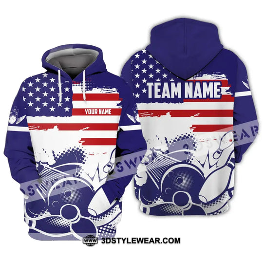 Unisex Shirt - Custom Name And Team Name Shirt, America Bowling Lover style option 3