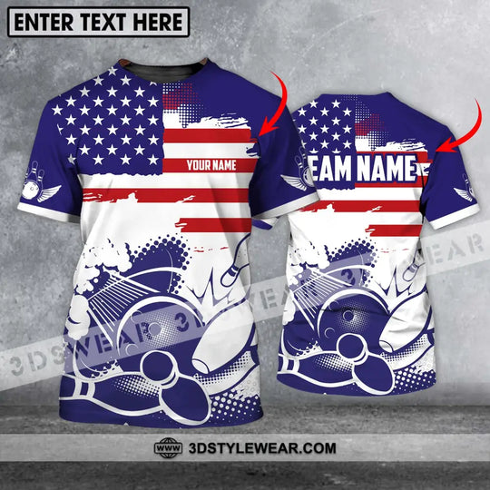 Unisex Shirt - Custom Name And Team Name Shirt, America Bowling Lover style option 1
