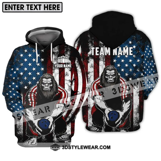 Unisex Shirt - Custom Name And Team Name Shirt, America King Kong Bowling Shirt style option 3
