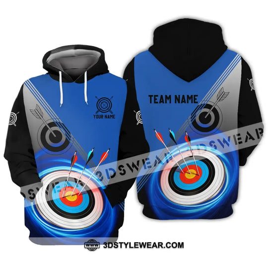 Unisex Shirt - Custom Name And Team Name Shirt - Archery Lover Blue Shirt style option 3