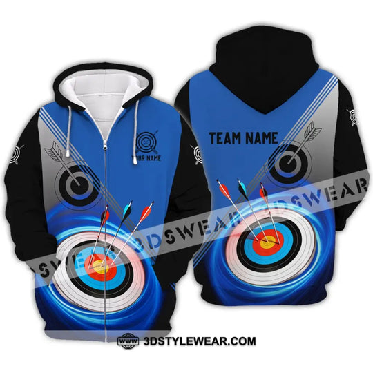 Unisex Shirt - Custom Name And Team Name Shirt - Archery Lover Blue Shirt style option 4
