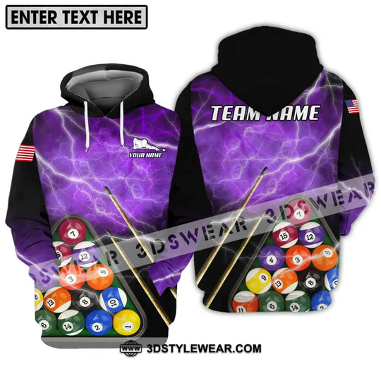 Unisex Shirt - Custom Name And Team Name Billiard Shirt, America Billiard style option 3