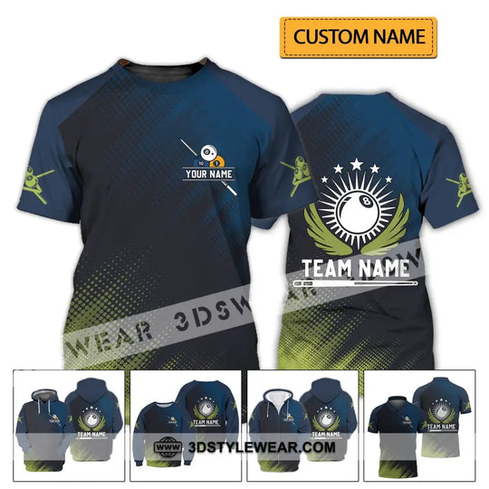 Unisex Shirt - Custom Name And Team Name Shirt - Billiard Angel style option 2