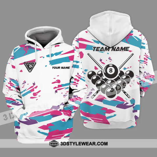 Unisex Shirt - Custom Name And Team Name Billiard Shirt, Color Line style option 3