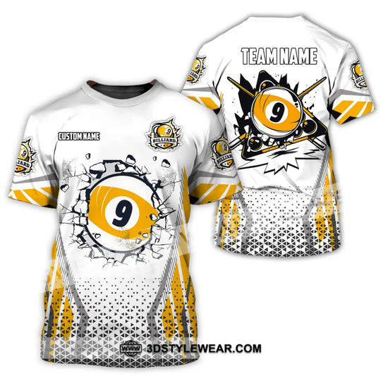 Unisex Shirt - Custom Name And Team Name Billiard No.9 style option 2