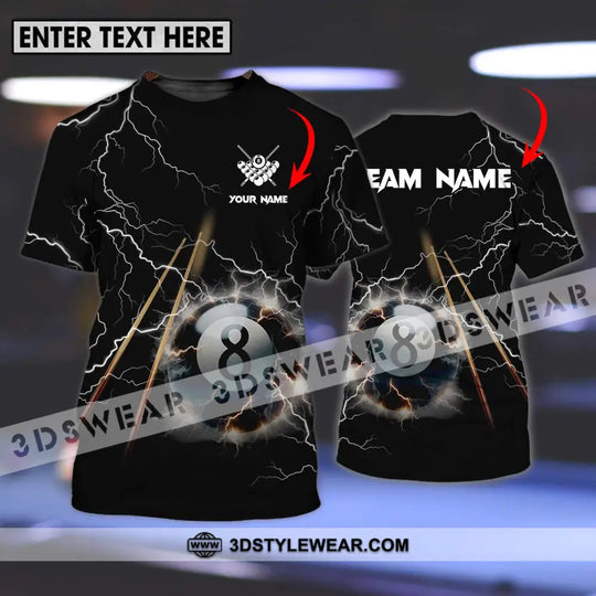 Unisex Shirt - Custom Name And Team Name Shirt, Billiard style option 1