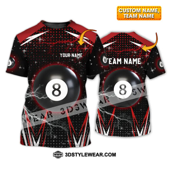 Unisex Shirt - Custom Name And Team Name Shirt - Billiard Thunder style option 1