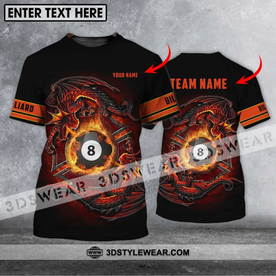 Unisex Shirt - Custom Name And Team Name Shirt - Billiards Lover Gift - Billiards Gift - Billiards Team Shirt style option 1