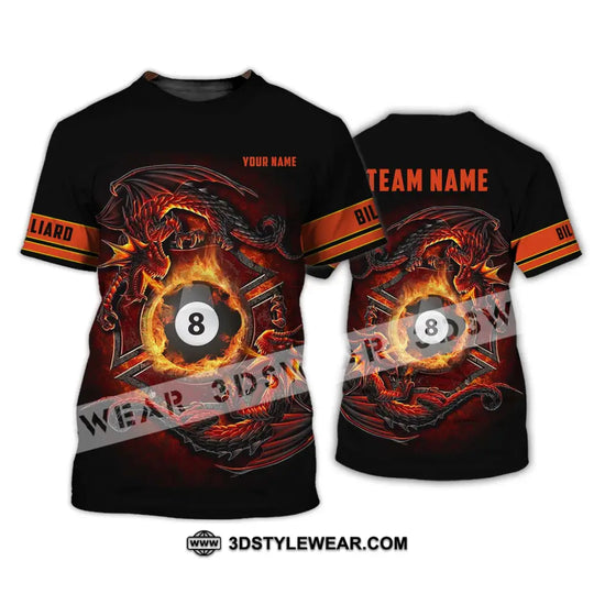 Unisex Shirt - Custom Name And Team Name Shirt - Billiards Lover Gift - Billiards Gift - Billiards Team Shirt style option 2