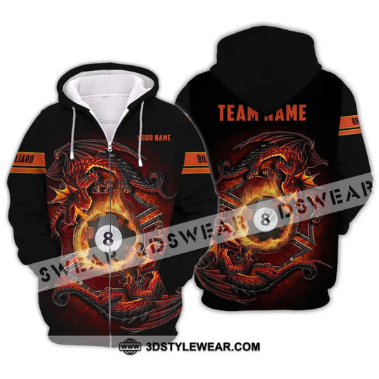 Unisex Shirt - Custom Name And Team Name Shirt - Billiards Lover Gift - Billiards Gift - Billiards Team Shirt style option 3