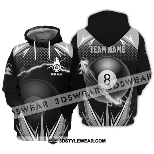 Unisex Shirt - Custom Name And Team Name Shirt, Billiards No.8 style option 3