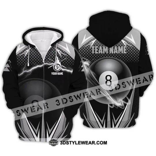 Unisex Shirt - Custom Name And Team Name Shirt, Billiards No.8 style option 4