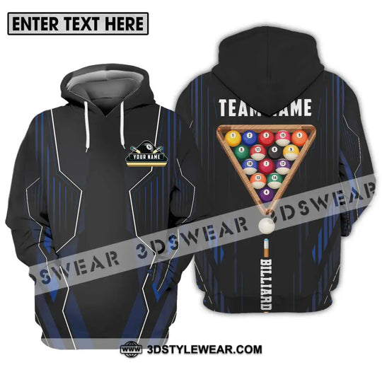 Unisex Shirt - Custom Name And Team Name Billiards Player Shirt style option 3