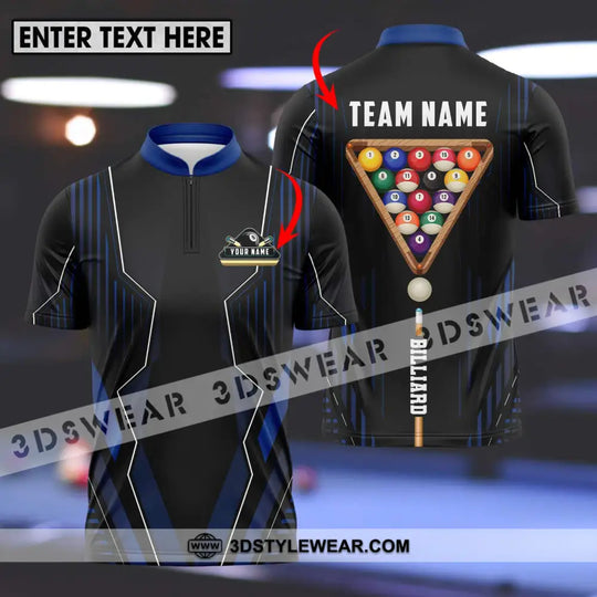 Unisex Shirt - Custom Name And Team Name Billiards Player Shirt style option 1