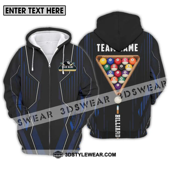 Unisex Shirt - Custom Name And Team Name Billiards Player Shirt style option 2