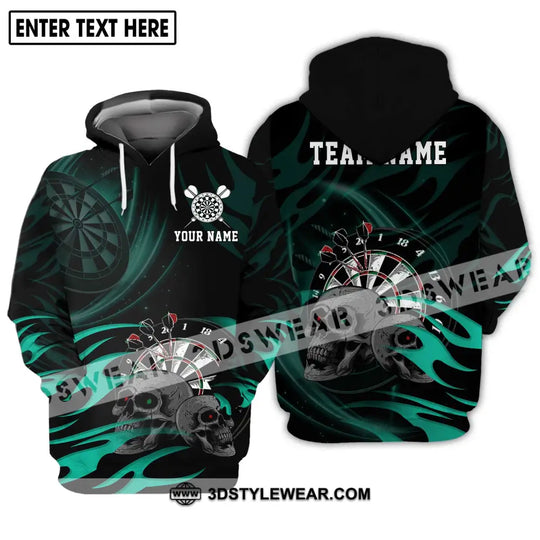 Unisex Shirt - Custom Name And Team Name Shirt, Black Green Color Darts Lover Shirt style option 3