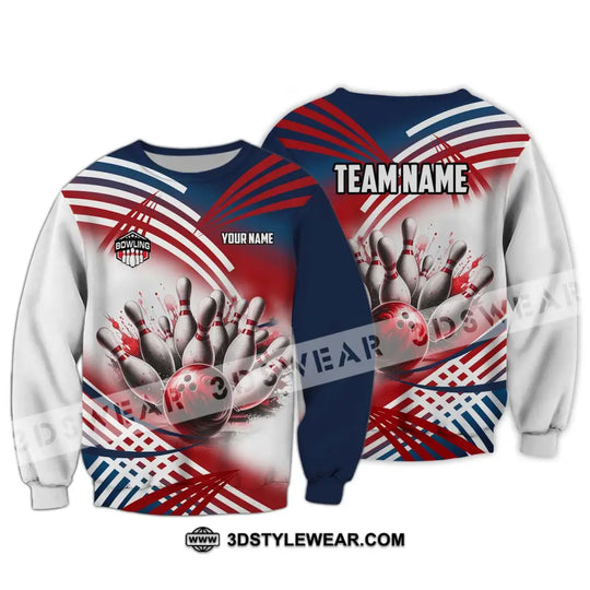 Unisex Shirt - Custom Name And Team Name Shirt, Blood Bowling Ball style option 4