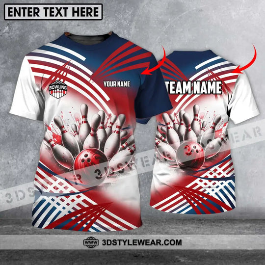 Unisex Shirt - Custom Name And Team Name Shirt, Blood Bowling Ball style option 1