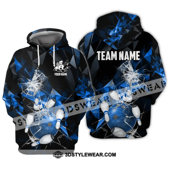 Unisex Shirt - Custom Name And Team Name Shirt, Blue Glasses Bowling style option 4