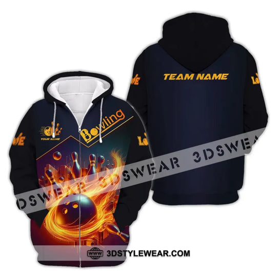 Unisex Shirt, Custom Name and Team Name Bowling Shirt, Bowling Club Polo Shirt style option 3