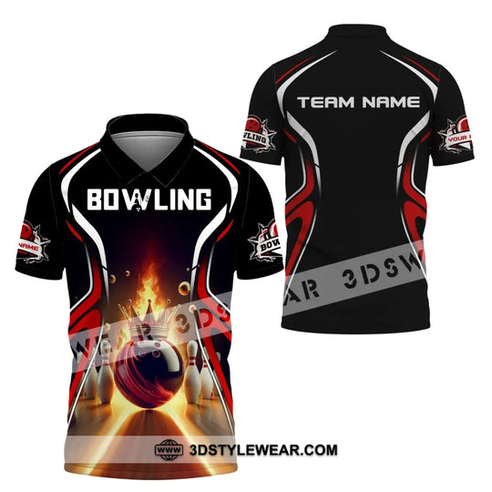 Unisex Shirt, Custom Name and Team Name Bowling Shirt, Shirt For Bowling Clubs style option 4