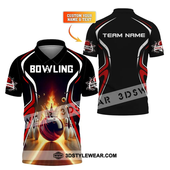 Unisex Shirt, Custom Name and Team Name Bowling Shirt, Shirt For Bowling Clubs style option 1