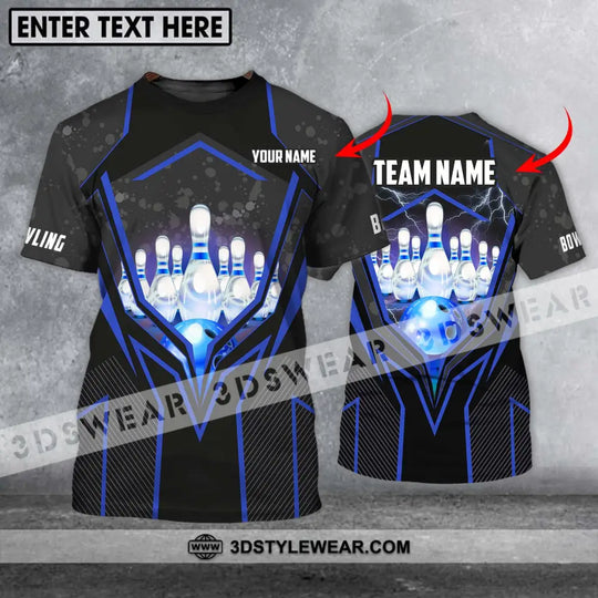 Unisex Shirt - Custom Name And Team Name Shirt - Bowling Hoodie - Bowling Lover Gift - Bowling Shirt style option 1