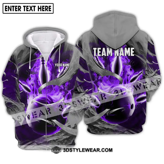 Unisex Shirt - Custom Name And Team Name Shirt - Bowling Hoodie - Bowling Lover Gift - Bowling Shirt style option 3