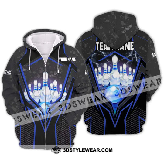 Unisex Shirt - Custom Name And Team Name Shirt - Bowling Hoodie - Bowling Lover Gift - Bowling Shirt style option 3