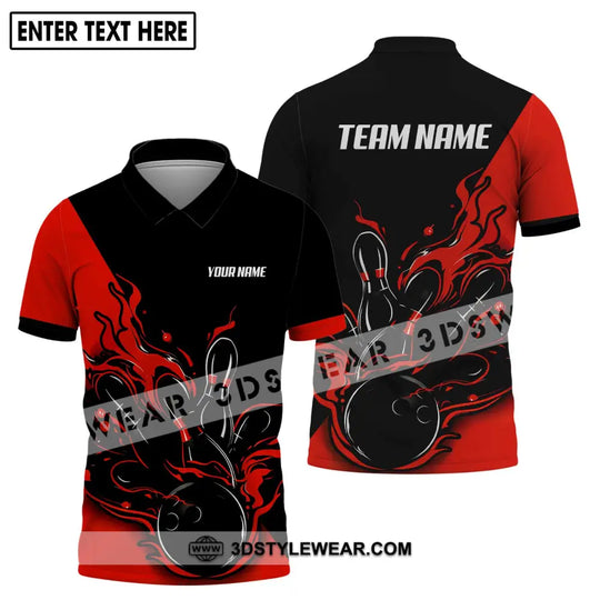 Unisex Shirt - Custom Name And Team Name Shirt - Bowling Hoodie Polo Shirt - Bowling Lover Gift - Bowling Player Shirt style option 4