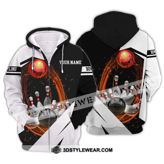 Unisex Shirt - Custom Name And Team Name Shirt - Bowling Hoodie Polo Shirt - Bowling Lover Gift - Bowling Player Shirt style option 3