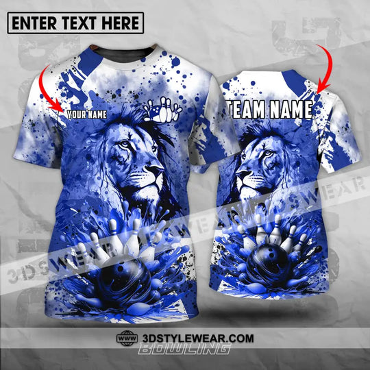 Unisex Shirt - Custom Name And Team Name Bowling Shirt, Ice Lion style option 1