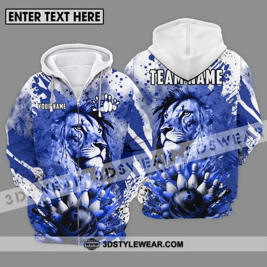 Unisex Shirt - Custom Name And Team Name Bowling Shirt, Ice Lion style option 2