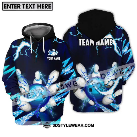 Unisex Shirt - Custom Name And Team Name Shirt, Bowling Ice Pins Shirt style option 3