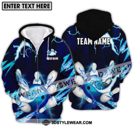 Unisex Shirt - Custom Name And Team Name Shirt, Bowling Ice Pins Shirt style option 2