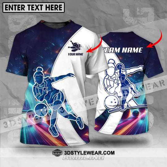 Unisex Shirt - Custom Name And Team Name Bowling Lover Shirt, Cool Bowling style option 1