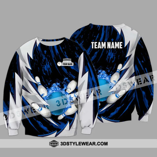 Unisex Shirt - Custom Name And Team Name Bowling Lover Shirt, Bowling Dark Blue style option 4